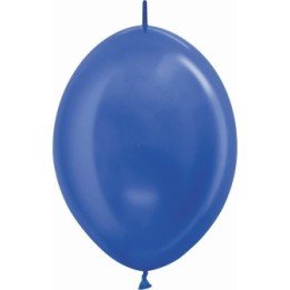 Articulo Globos Látex Link-o-Loon Azul Metalizado de 29cm aprox (25...