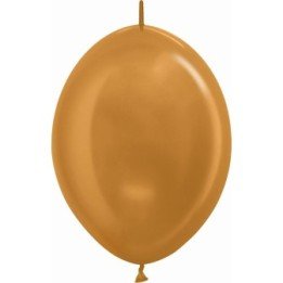 Articulo Globos Látex Link-o-Loon Dorado Metalizado de 29cm aprox (...