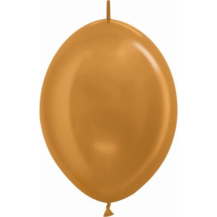 Articulo Globos Látex Link-o-Loon Dorado Metalizado de 29cm aprox (...