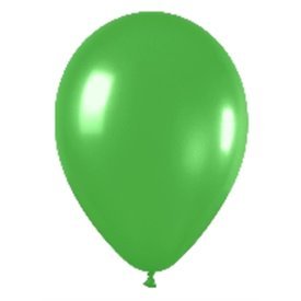 Globos Látex R5 Color Verde Lima Metalizado de 13cm aprox (100 ud)