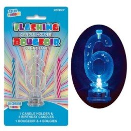 Articulo Vela Número 6 de luz led. de Unique