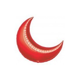 Globo Forma Luna de 89 cm Aprox. Color ROJO