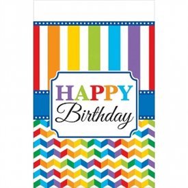 Mantel Happy Birthday Plástico de 1,2 x 1,8 m aprox.