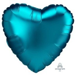 Articulo Globo Corazón Aqua Satín de 45cm de Anagram