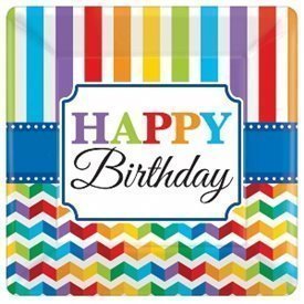 Plato Happy Birthday de 25,4 cm aprox (8)