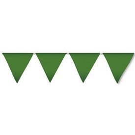 Banderín Triangulo Plástico Color Verde (5Mts)