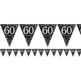 Banderin triangulos 60 Prismatic Plata/oro 4 metros