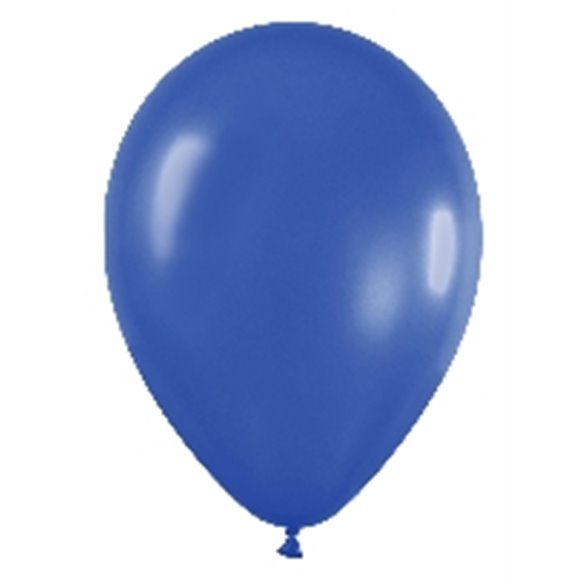 Globos Látex R12 Azul Metalizado de 30cm aprox (50 ud)