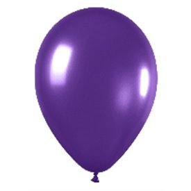 Globos Látex R12 Violeta Metalizado de 30cm aprox (50 ud)