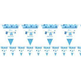 Banderin triangulo baby shower boy
