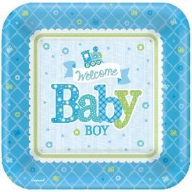 Platos Bienvenido Baby Boy de 27 cm Aprox (8)