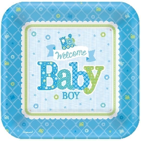 Platos Bienvenido Baby Boy de 27 cm Aprox (8)