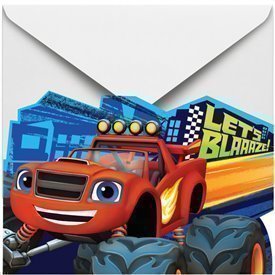 Invitaciones (8) Blaze y los Monster Machines