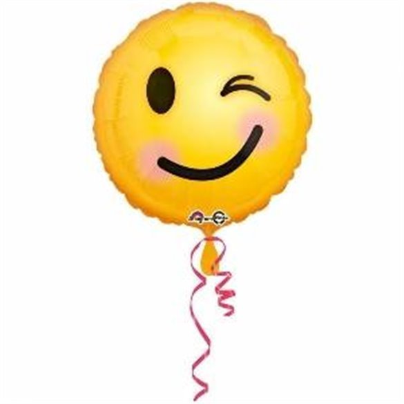 Globo foil de 45cm Emoji guiño