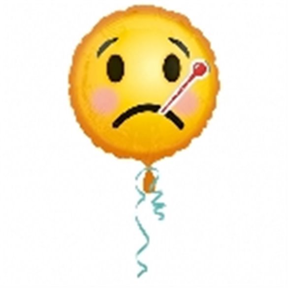 Globo Emoji Enfermo 45 cm ( Empaquetado)