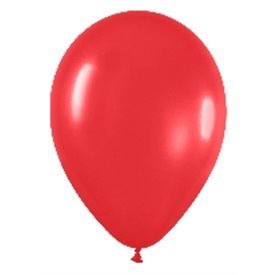 Globos Látex R12 Rojo Sólido de 30cm aprox (50 ud)