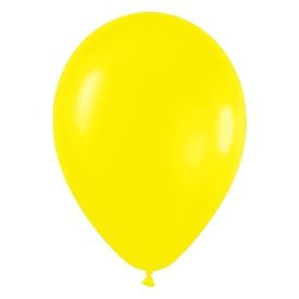 Globos Látex R12 Amarillo Sólido de 30cm aprox (50 ud)