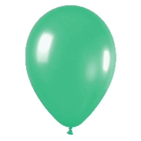 Globos Látex R12 Verde Sólido de 30cm aprox (50 ud)