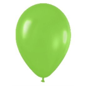 Globos Látex R12 Verde Lima Sólido de 30cm aprox (50 ud)