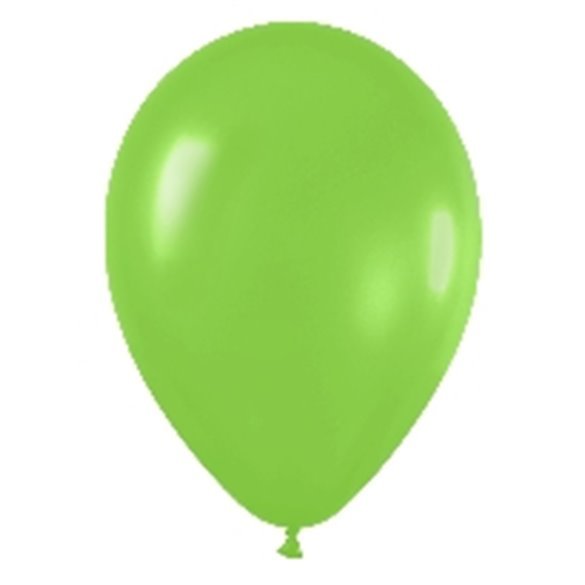 Globos Látex R12 Verde Lima Sólido de 30cm aprox (50 ud)