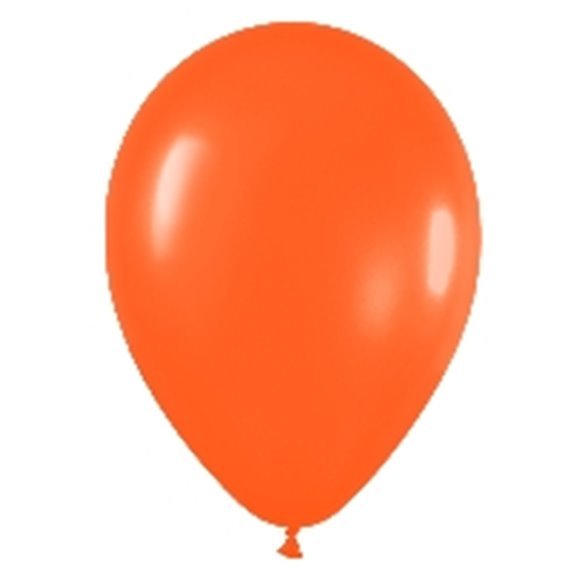 Globos Látex R12 Naranja Sólido de 30cm aprox (50 ud)