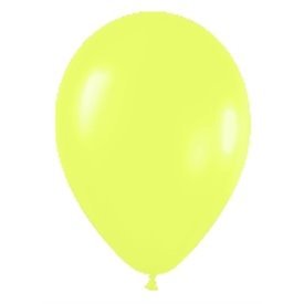 Globos Látex R12 Amarillo Neón de 30cm aprox (50 ud)