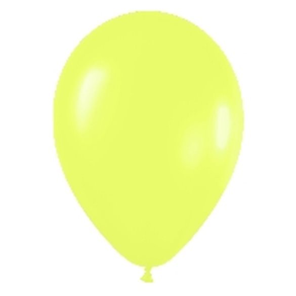 Globos Látex R12 Amarillo Neón de 30cm aprox (50 ud)