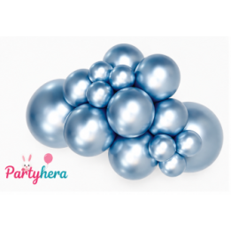 Articulo Globos Látex R12 Azúl Artico Silk de 30cm aprox (12 ud) de...