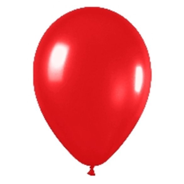 Globos Látex R5 Color Rojo Metalizado de 13cm aprox (100 ud)