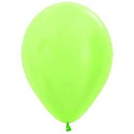 Globos Látex R5 Color Verde Lima Satín de 13cm aprox (100 ud)