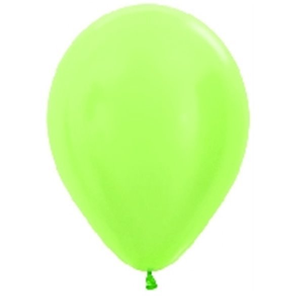 Globos Látex R5 Color Verde Lima Satín de 13cm aprox (100 ud)