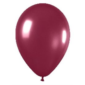 Globos Látex R5 Color Vinotinto Metalizado de 13cm aprox (100 ud)