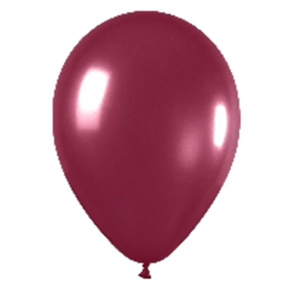 Globos Látex R5 Color Vinotinto Metalizado de 13cm aprox (100 ud)