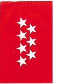 Banderín de plástico de la bandera de la Comunidad de Madrid