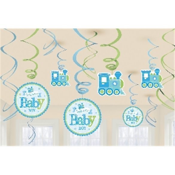 Decoracion Colgante (6x2) Bienvenido Baby Blue