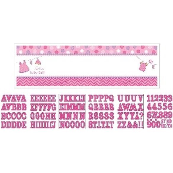 Banderin Baby Girl de 165x50.8cm Personalizable