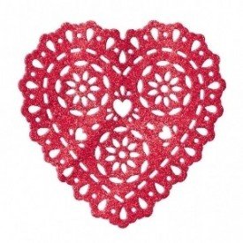 Decoracion Colgante Corazon Rojo Brillante