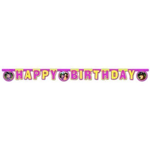 Guirnalda Masha y el Oso Happy Birthday