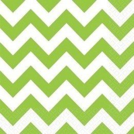 Articulo Servilletas (20) 33cm chevron Verde Lima de Amscan