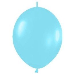 Articulo Globos Látex Link-o-Loon Azul Caribe Satín de 29cm aprox (...