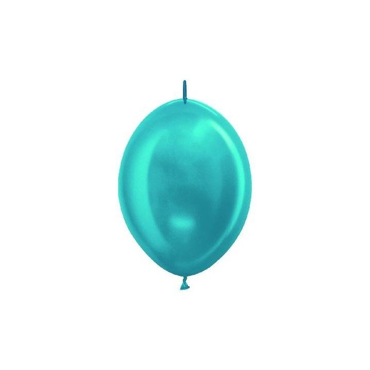 Articulo Globos Látex Link-o-Loon Azul Caribe Metalizado de 29cm ap...