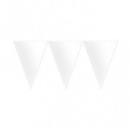Articulo Banderines Triangulos Color Blanco (4,5 m aprox) de Amscan