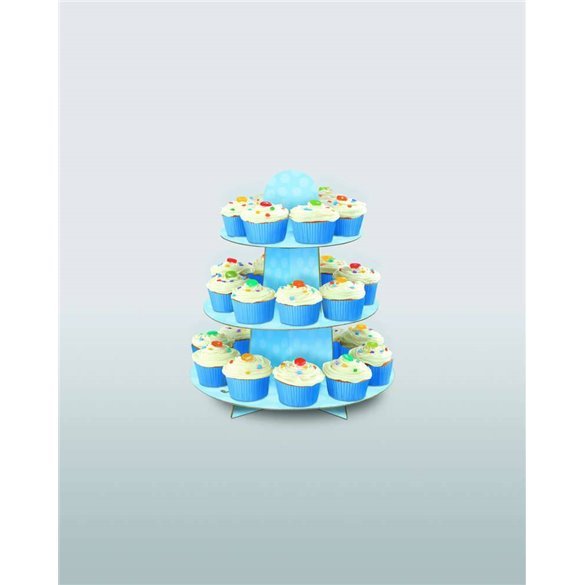 Stand Soporte Cupcake Azul