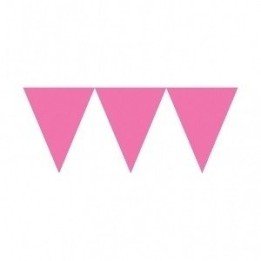 Articulo Banderines Triangulos Color Rosa (4,5 m aprox) de Amscan