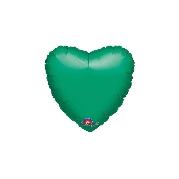 Globo Con Forma de Corazón de Aprox 45cm Color VERDE METAL