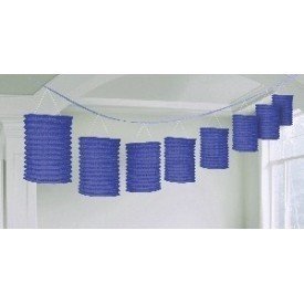 Guirnalda Farolillos Color Azul Fuerte ( Farolillos de 10x14 cm de 3,6 M)