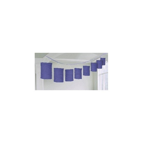 Guirnalda Farolillos Color Morado ( Farolillos de 10x14 cm de 3,6 M)