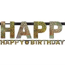 Guirnalda Banderin Happy Birthday Prismatic