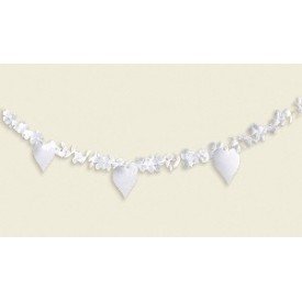 Guirnalda Boda Flores y Corazones Plata (4,5m)