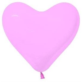 Globos de látex con forma de corazón Color Rosa Solido de aprox. 30cm. (50 ud)